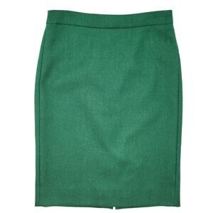J.Crew Wool No. 2 Pencil Skirt Size 0 Green